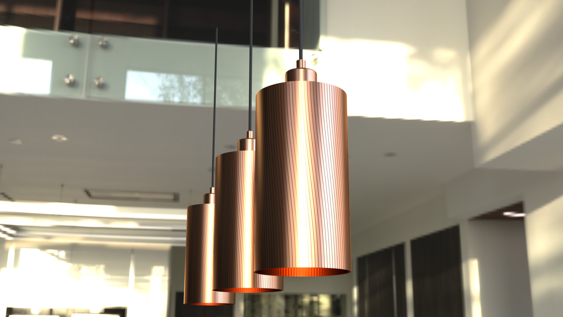 Designlampa Taklampa Tube